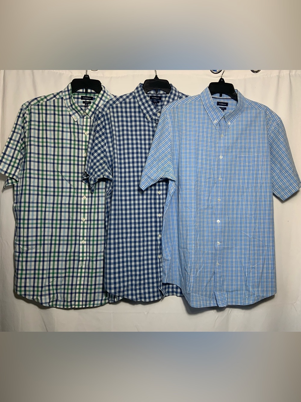 croft & barrow Men's Short-Sleeve Button-Down 3 Pack XLT
